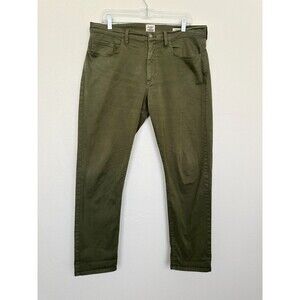 Flint & Tinder 5 Pocket Tapered Leg Chino Pant Green Cotton Men's 33x30 Waist 33